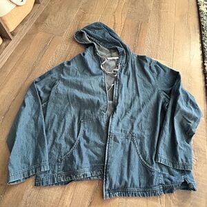 Women’s  vintage Denim Hooded Jacket